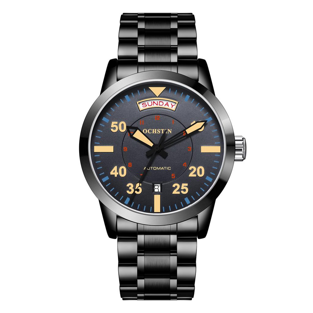 Ochstin New Luxury Stainless Steel Watch Fully Automatic Mechanical Movement Wristwatch Waterproof Men's Watches