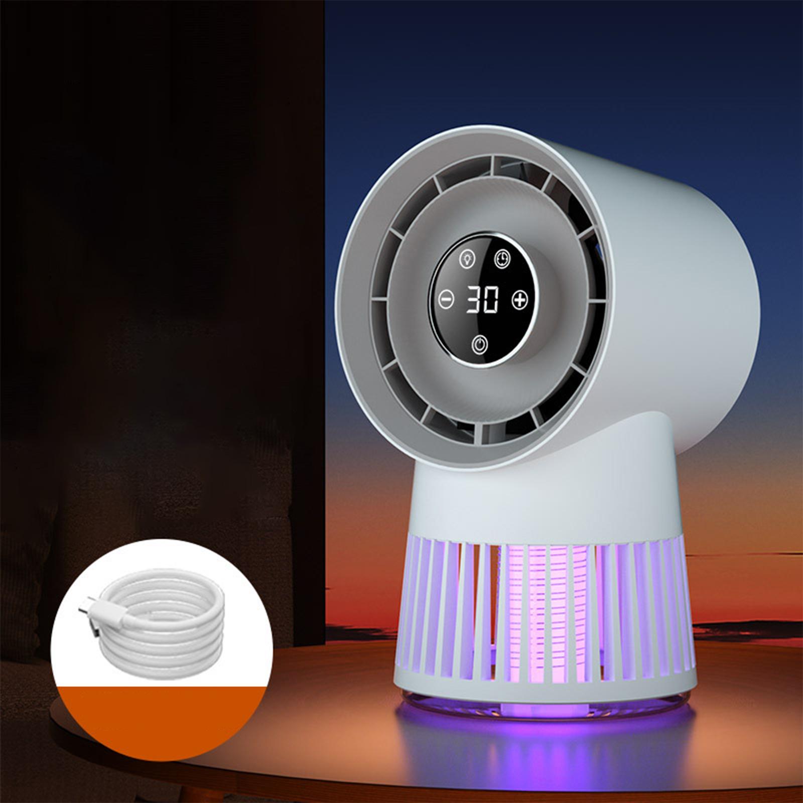 

Лампа-уничтожитель комаров электрическим током, лампа-уничтожитель комаров с вентилятором два в одном, для кемпинга на открытом воздухе, USB-уничтожитель комаров battery 2400mAh