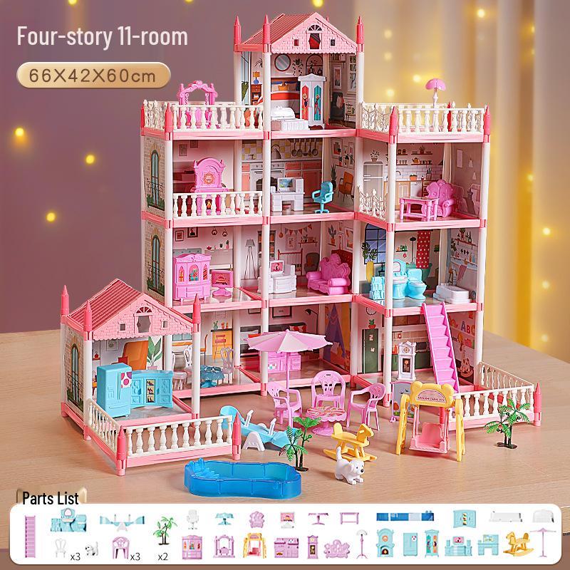 DIY Princess Castle Dollhouse Playset for Girls