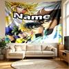 Custom Name Personalized Saint Seiya Print Tapestry, Wall Art Decor, Bedroom, Dorm, Apartment, LivingRoom, Party Backdrop, Gift for Birthday