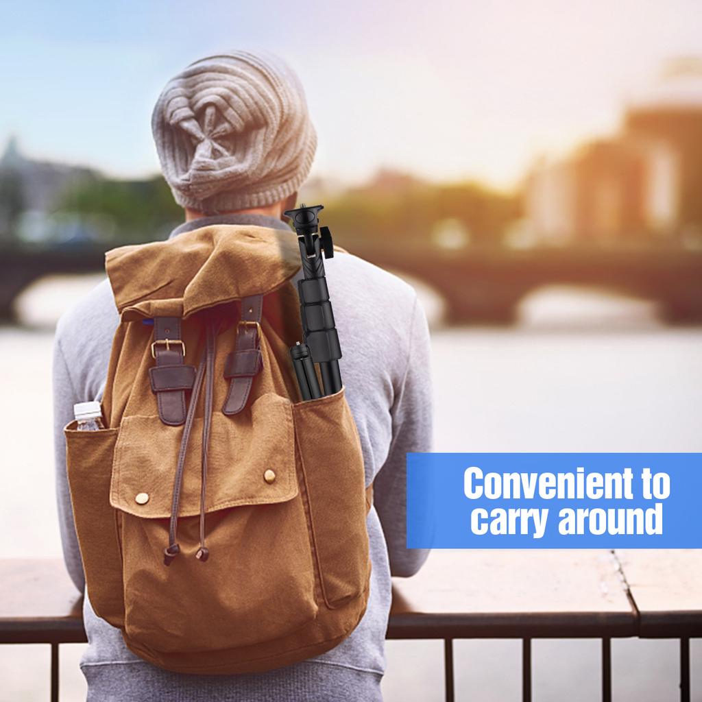 54-tums utdragbart Selfie Stick-stativstativ i aluminiumlegering med löstagbart skrivbordsstativ