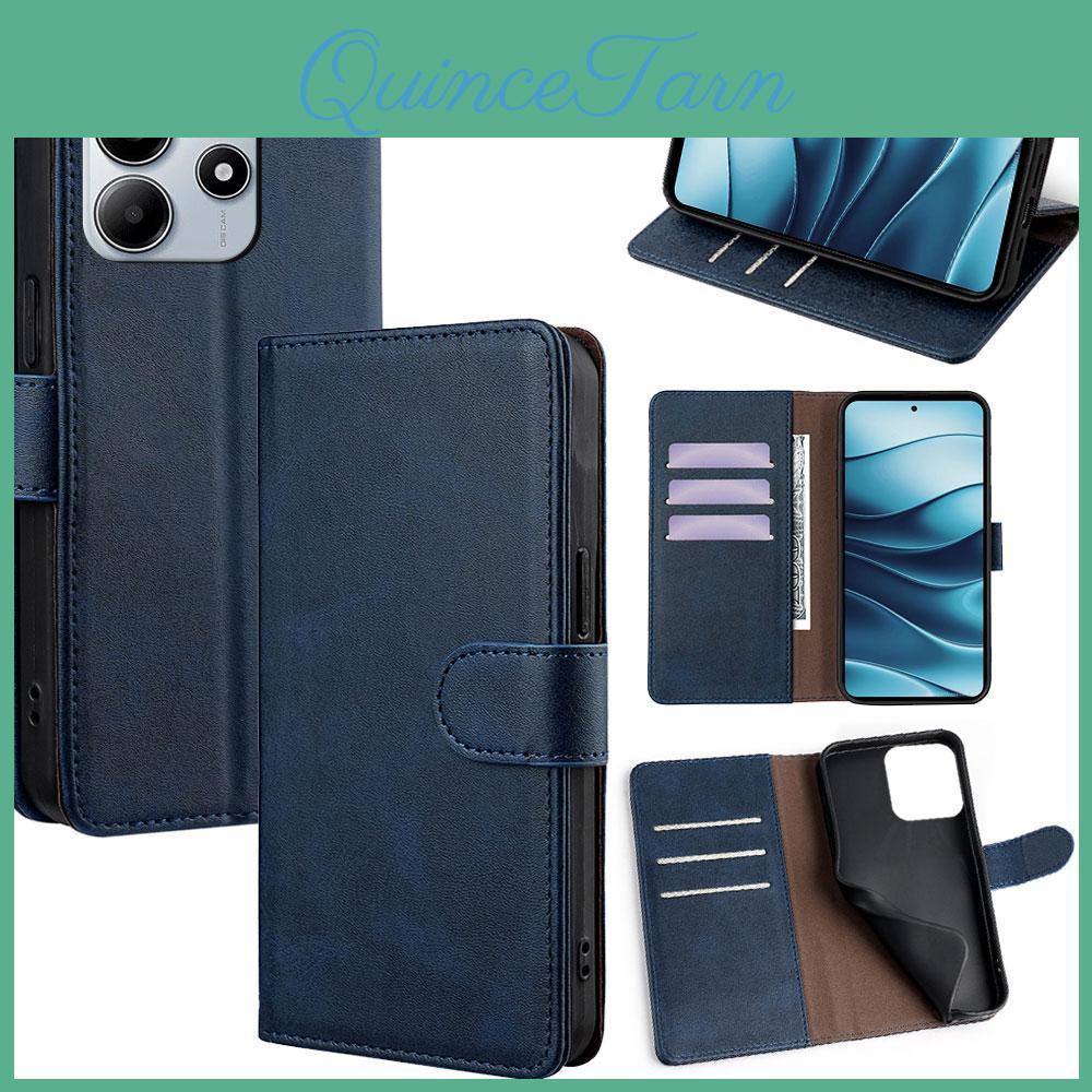 Magnetic Flip Blocking Buckle Rfid Wallet Case For Xiaomi Redmi Note 14 Pro Plus Protective Cover Leather Book Case Card Holder