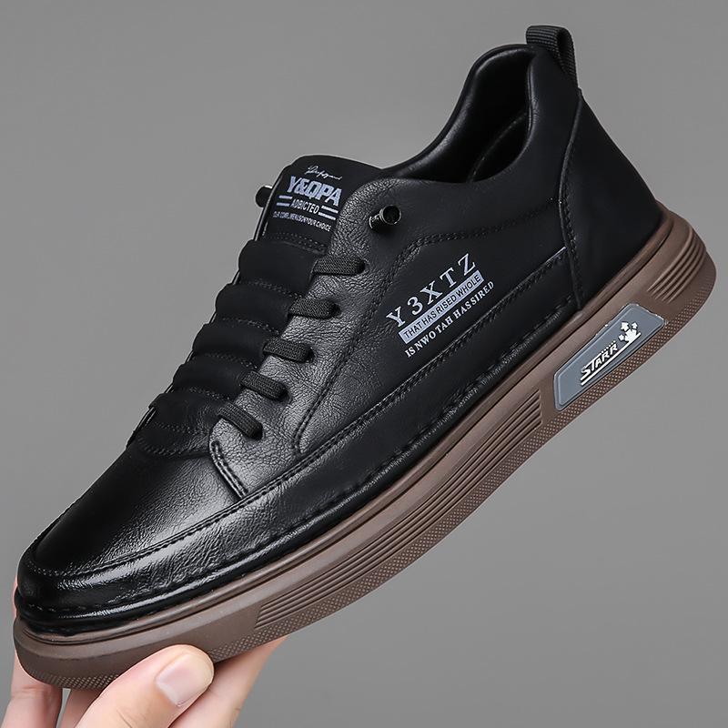 Hot-selling Men's Shoes Spring Flow Shoes Breathable Casual Leather Shoes Sports Board Shoes Men