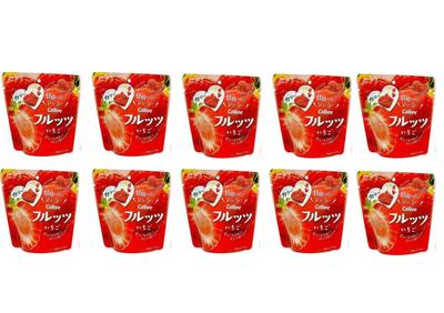 Calbee Fruit Snacks Fruits Strawberry 30g Calbee Fruits Snacks Fruits Mango 30g [Bulk Purchase] / (10 Bags, Strawberry)