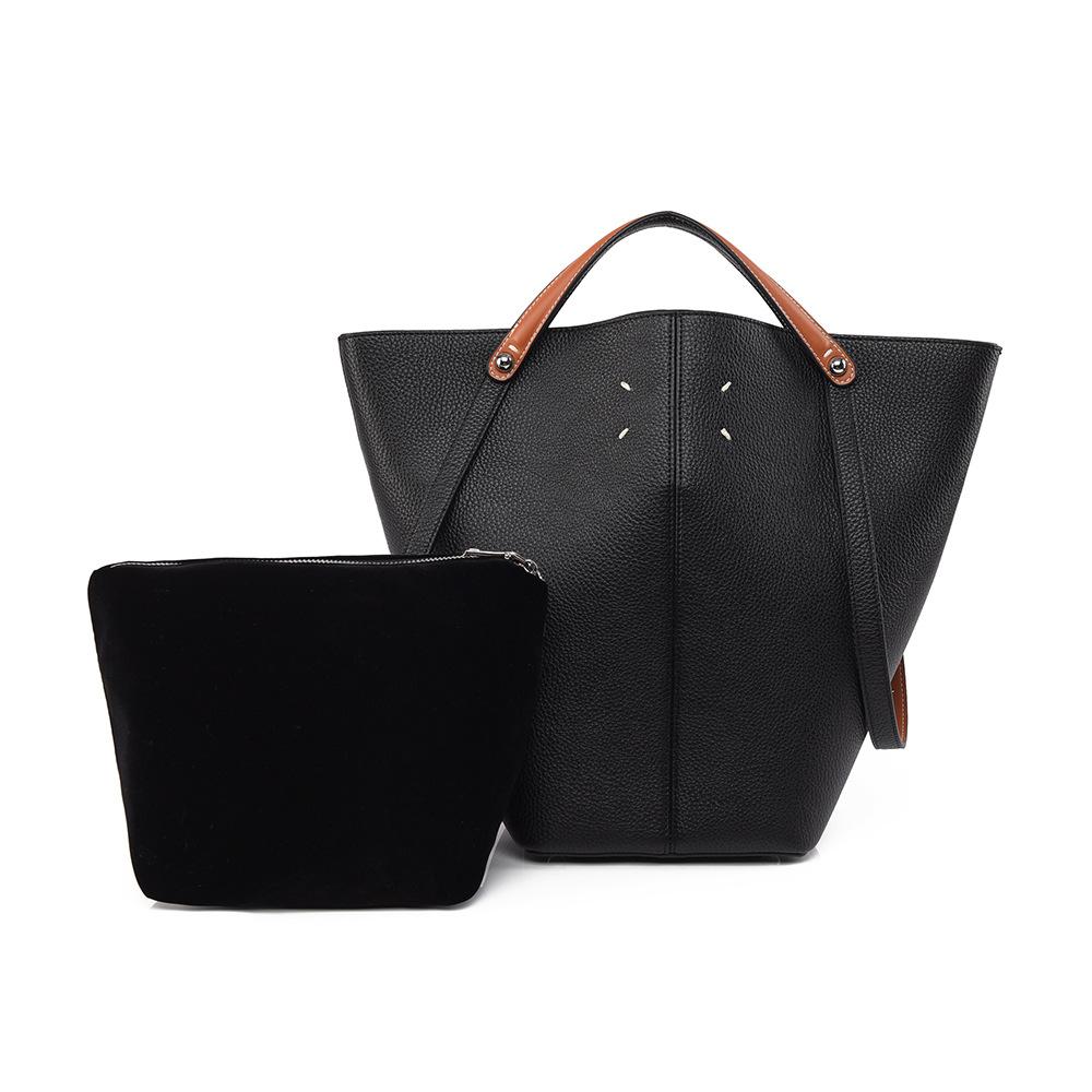 Handheld Bucket Bag, New Fashion Bag, Women's Large Capacity Autumn and Winter Tote Bag, High-end Commuting Handbag
