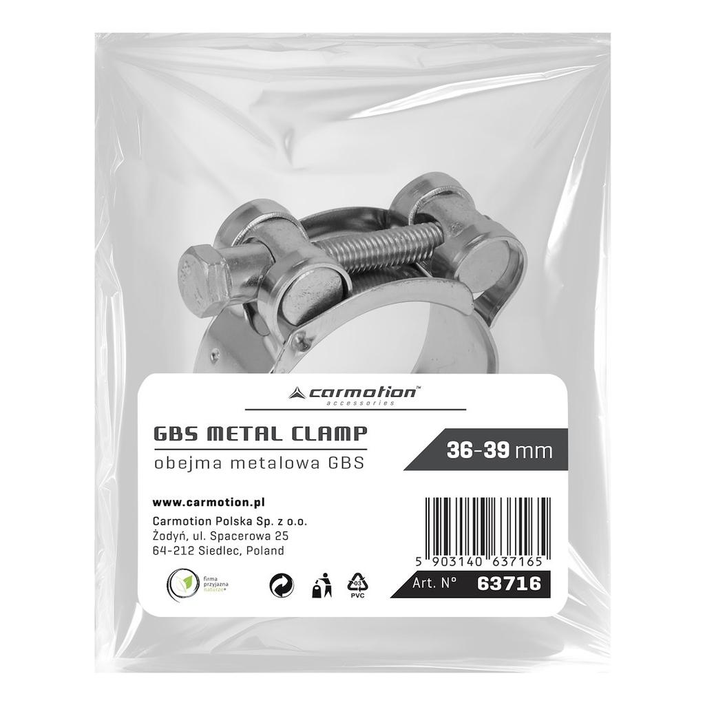 Obejma metalowa GBS 36-39 mm