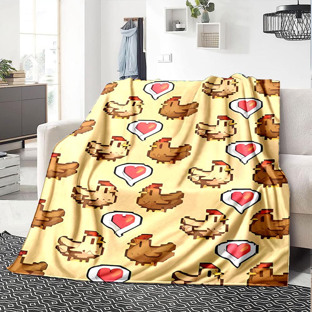 1pc Blanket - game Stardew Valley Print Design,Lightweight Blanket for Sofa,Bed- Soft &Warm,Gift for All Seasons