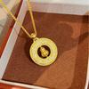 Sui Sui Ping An Rotating Gourd Necklace Real Gold Electroplating National Style Wheat Sui Pendant Necklace