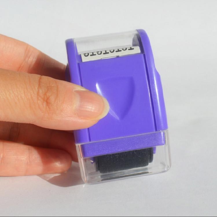 Privacy Protective Roller Stamper with Dustproof Lid Identity Theft Prevention Stamper Roller for Document Mail Address