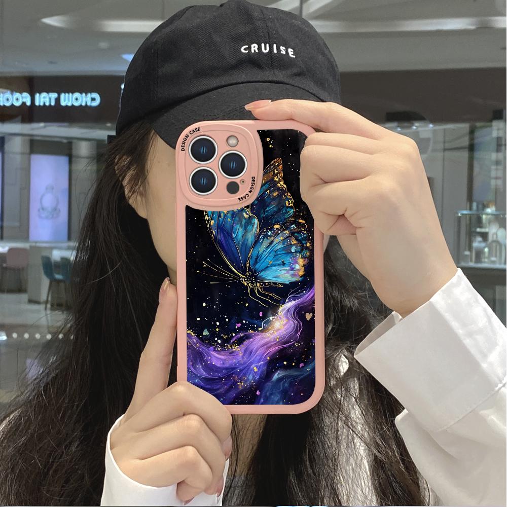 Slim Skin Feeling Cartoon Flowers Tulips Soft Silicone PU Leather Cover Phone Case for Samsung Xiaomi Poco Redmi