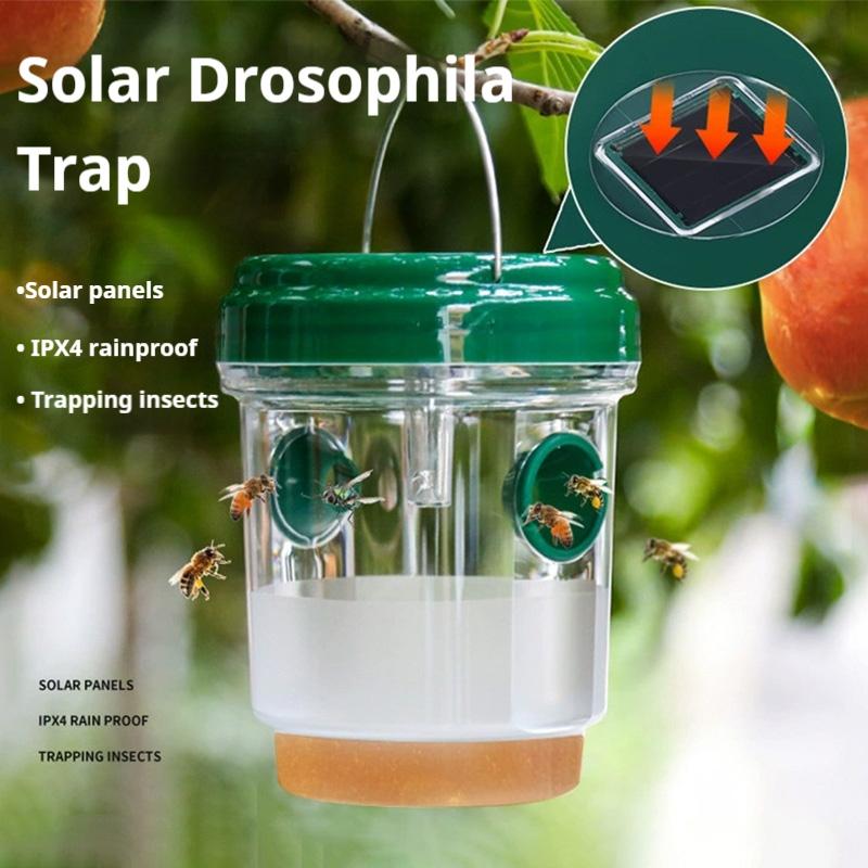 Solar Wespenfalle Fliegenfalle Outdoor Hängender Fliegenfänger Sicher Ungiftig Bienen Fliegen Hornissen Fallen Garten Fruchtfliegenfänger