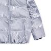 Nike Stylish Comfortable Warm Zipper Hooded Down Jacket Kids Outerwear Silver HQ7176-033