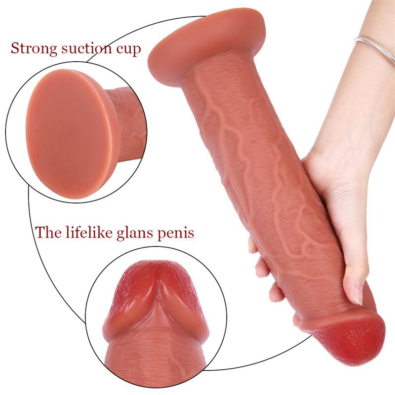 Women's Bedroom Real Feeling Liquid Silicone Simulation Dildo Egg-free Silicone Adult Products