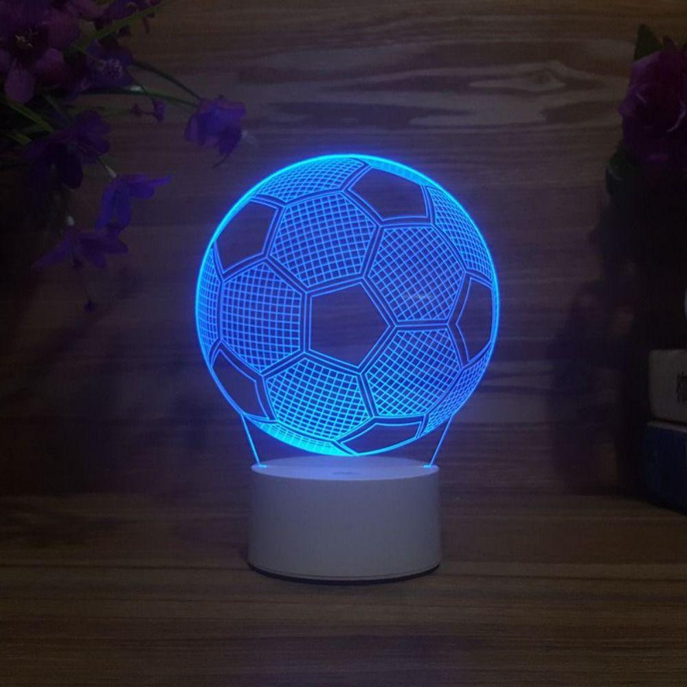 Luminous 3D Football Lamp Soccer Ball Table Lamp Easy To Use LED Night Light Girls