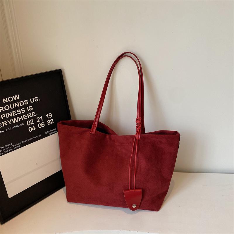 Autumn 2025 Women's Deer Suede Versatile Tote Bag