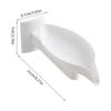 Soap Organizers Leaf Shape Plastic Soap Holder Tray with Adjustable Design and Auto Draining for Sink Countertop