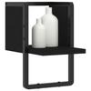 VidaXL Wall Shelf with Bar Black 20x25x30 Cm 836273