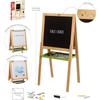 Large Multi-function Wooden Board with Drawing Function - JEUJURA - Chalkboard, Magnetic White Side