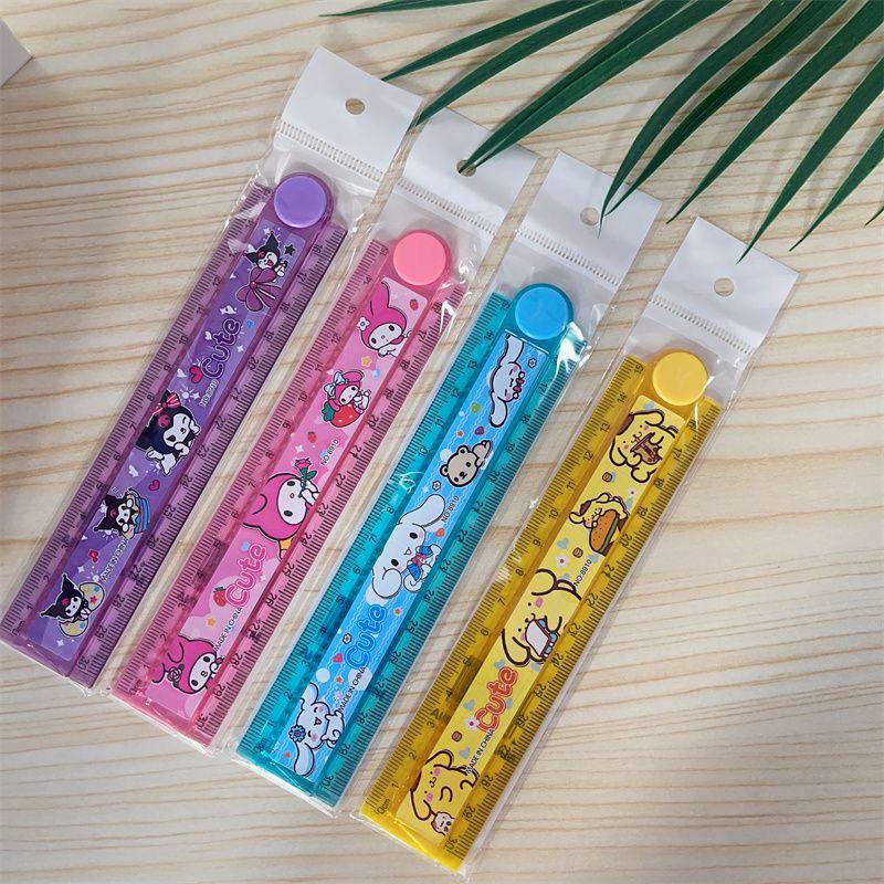 Kuromi Sanrio Foldable 30cm Multi-functional Ruler for Students