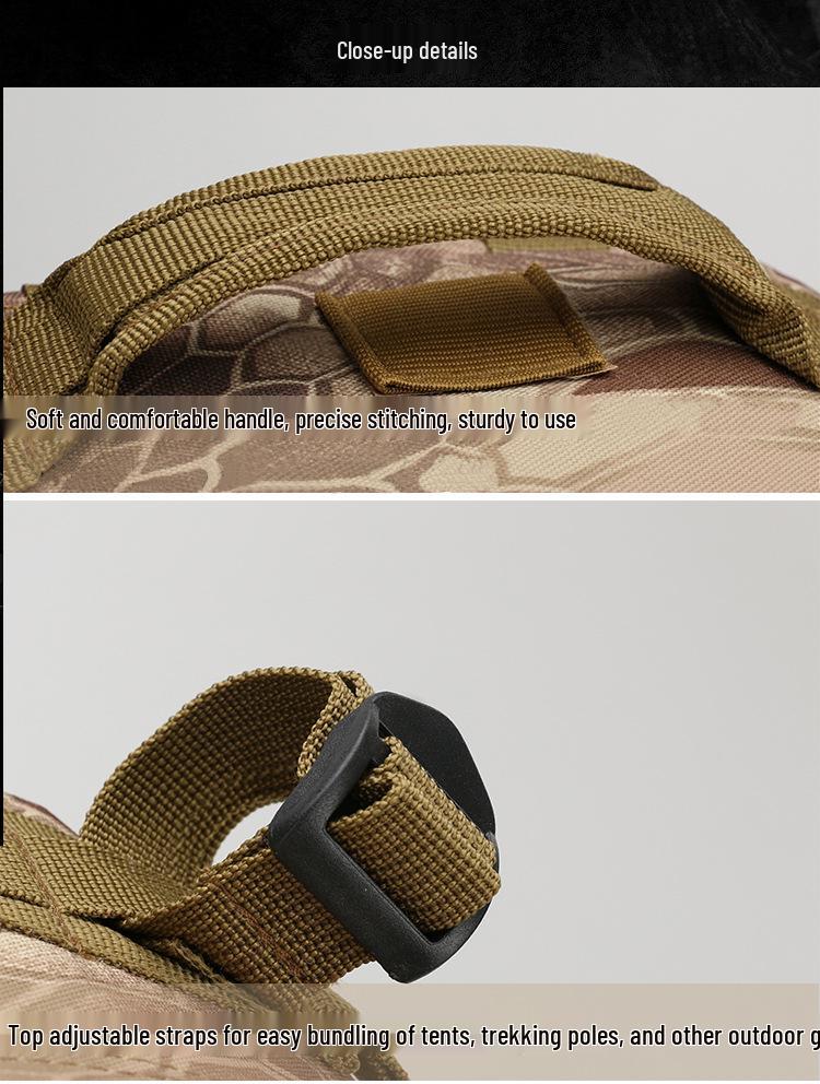 Vattentät 40L Kamouflage Taktisk Ryggsäck: Slitstark, Dubbla axelremmar, Idealisk för vandring, resor eller bergsklättring.