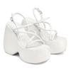 Women's Plus Size Waterproof Platform Wedge Sandals with One-Strap Buckle