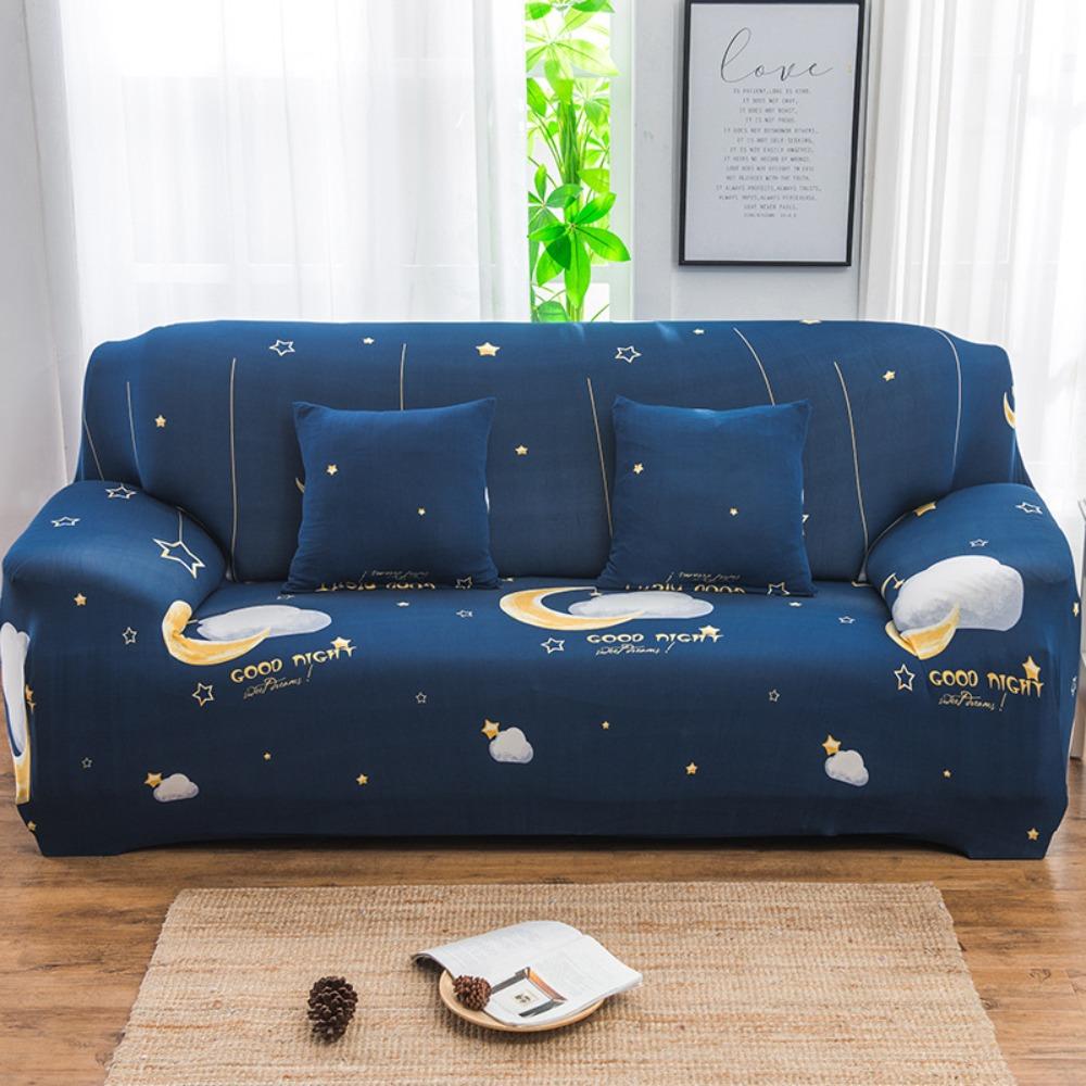 Stretchable Printed Sofa Cover Full Elastic Slipcover 4 Seasons Soft Fabric Protector
