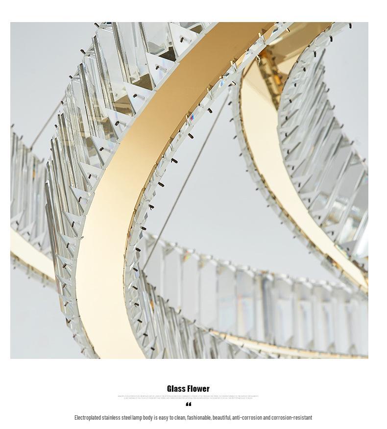 Post-Modern Light Luxury Crystal Chandelier for Living Rooms and Hotel Lobbies
