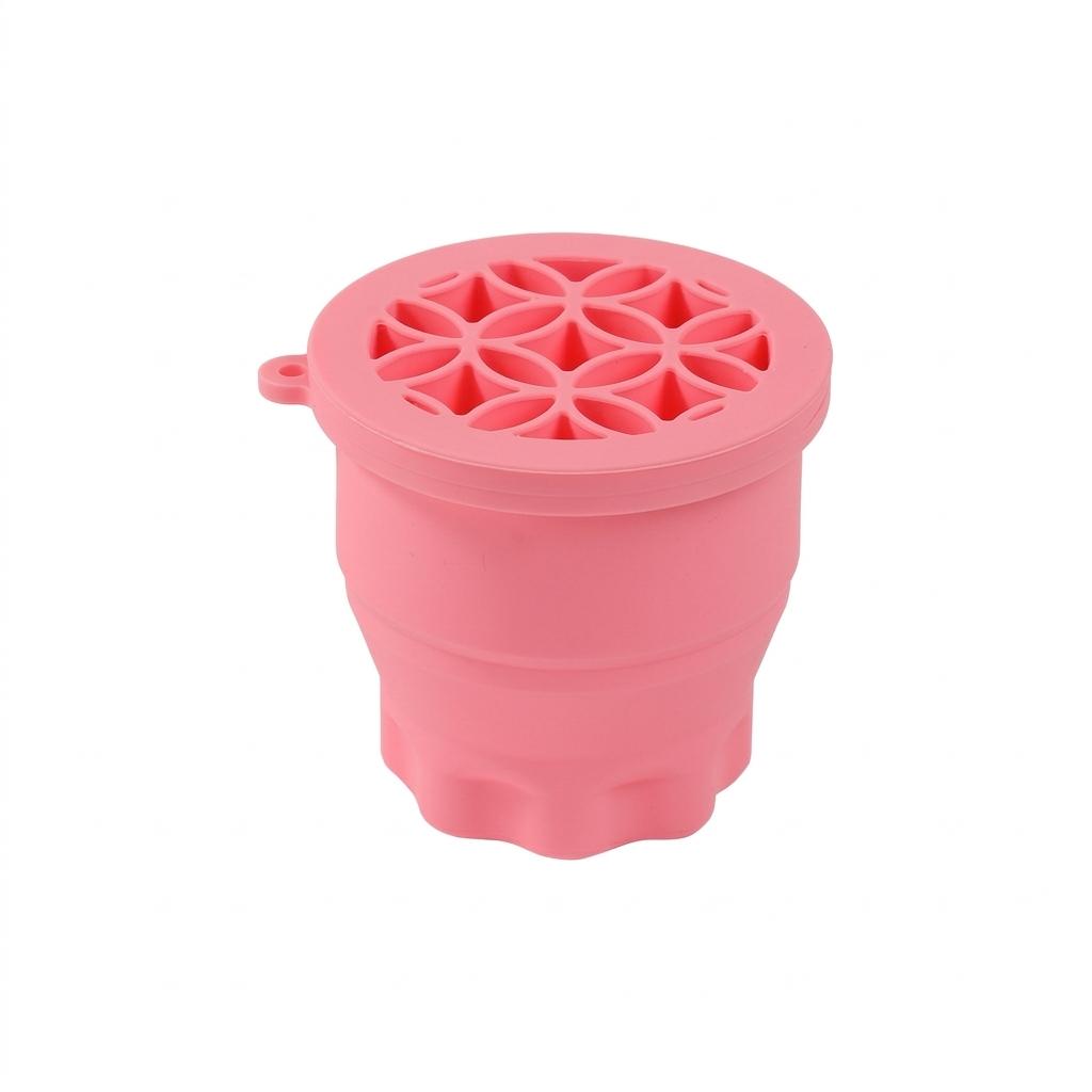 Silicone Makeup Brush Cleaning Cup With Storage And Drying Function For Cosmetic Tools