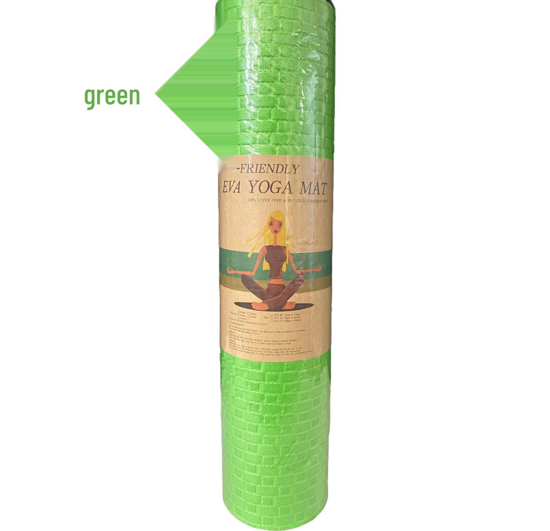 

Утолщенный влагостойкий коврик из ЭВА для йоги и пикника на открытом воздухе 183*61*0.7cm зелёный