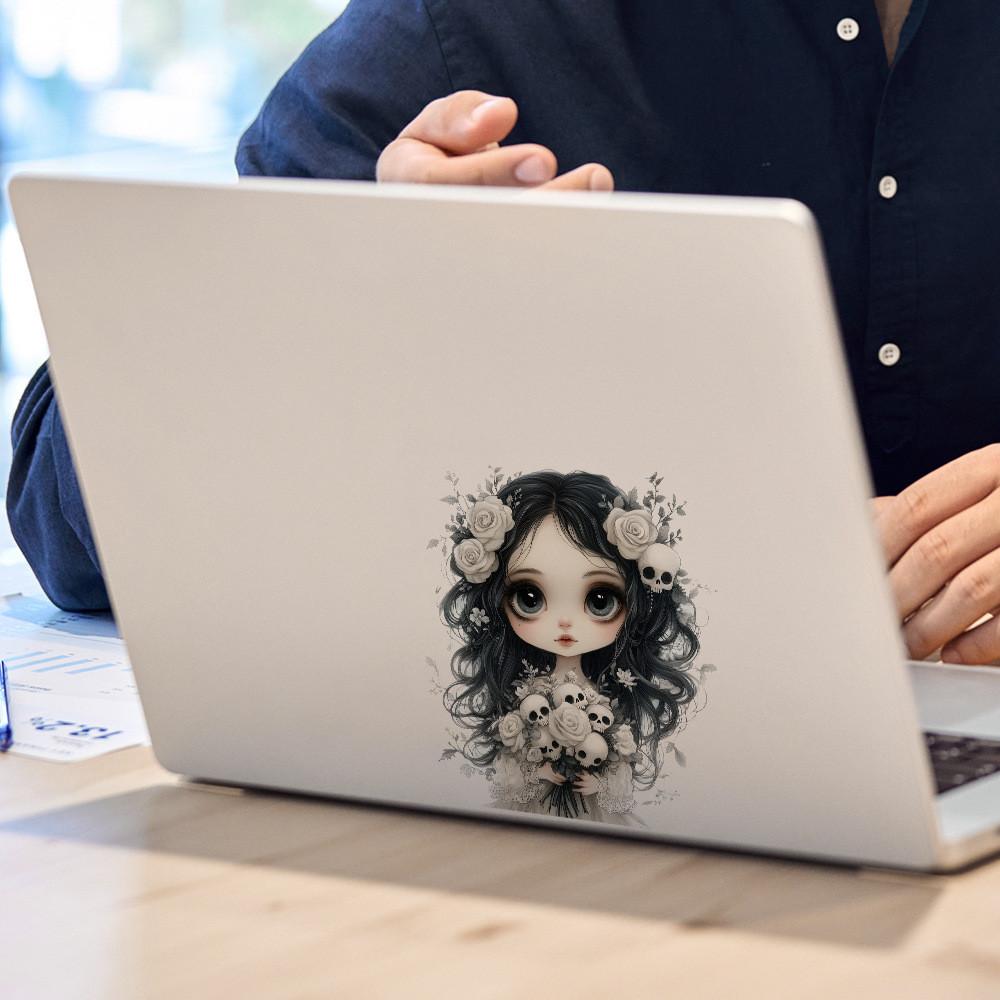 Creative Halloween Girl Skeleton Rose Bundle Pattern Paste Decoration Wall For