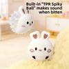 Bunny Shape Plush Dog Toy Ball Bite Resistant Puppy Squeaky Toy Cute Pet Bouncy Ball  Fetch Game