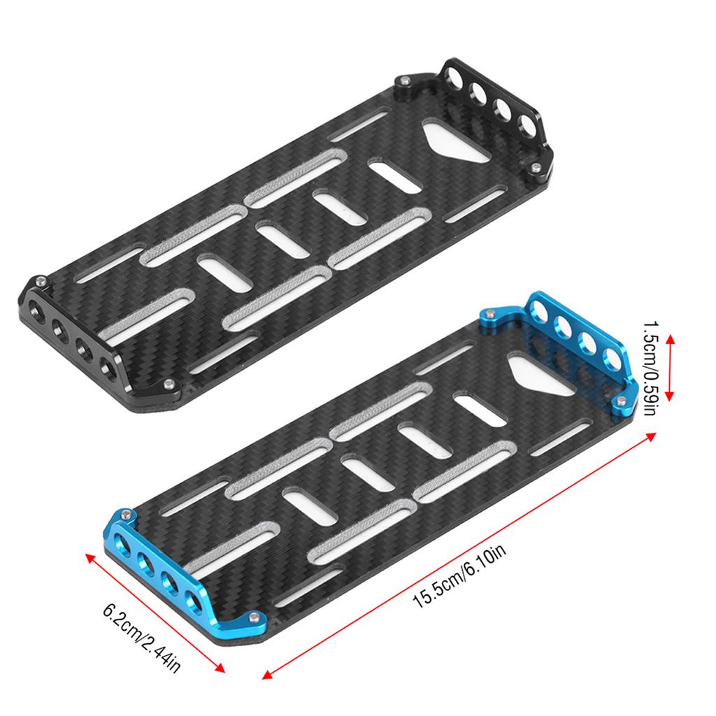 Aluminium Alloy Carbon  Battery Mount Plate for Axial SCX10 CC01  D90 1/10 Scale RC Car RC Car Battery Mount Plate