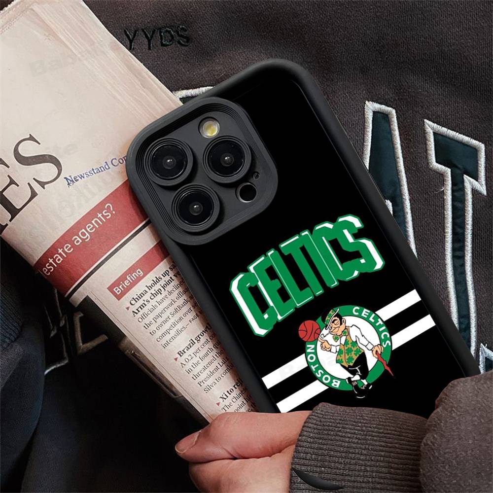 

B-Boston C-Celtics Phone Case For iPhone 11 12 13 16 15 17 14 Pro Max Soft Funda Silicone Cover iPhone 13pro max