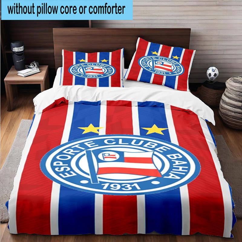 3PCS Football Club Emblem 3pcs Bedding,Including 3PCS Duvet Cover And 2pcs Pillowcases Perfect for Christmas,Ideal for Bedroom, Dormitory