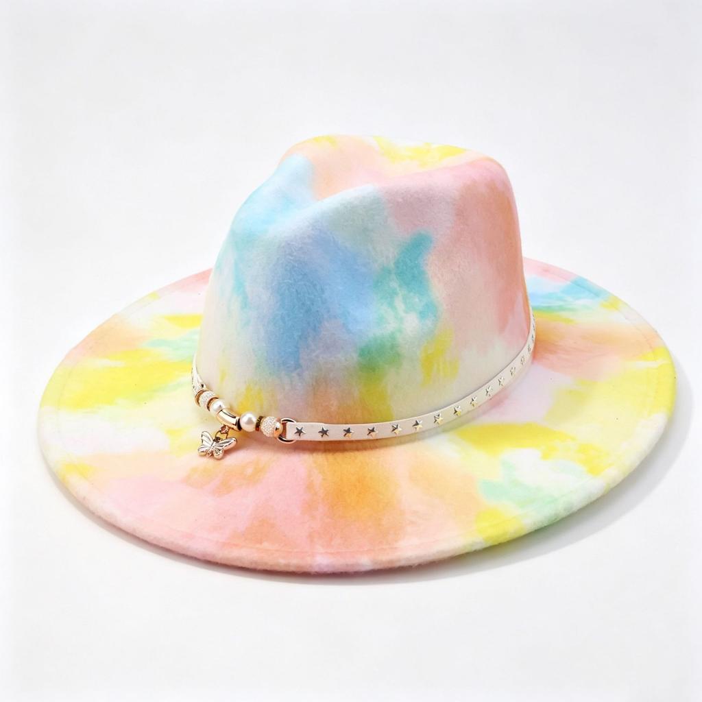 European and American fashion top hat new western cowboy hat men's and women's party jazz hat outdoor sun protection hat