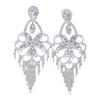 Water Drop Earrings, Exaggerated Fashion Diamond Pattern Fringed Earrings Accessories Women'S Earrings 06