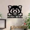Metal Red Panda Wall Art, Personalized Nursery Name Sign, Kids Room Decor, Birthday Xmas Gift for Child