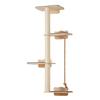 Wall Mounted Cat Shelves Tree with Platform Tree-Shaped Cat Furniture
