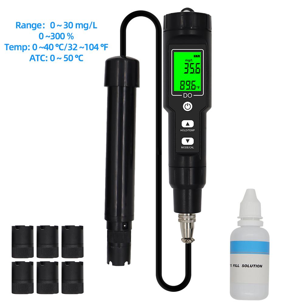 DO9100 Digital Dissolved Oxygen Meter 0.0-30.0 Mg/L Waterproof ATC 0.0-300.0% DO Tester Water Quality Oxygen Detector