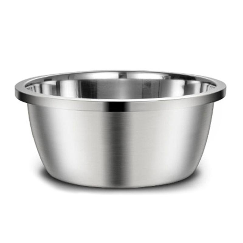 Stainless Steel Dog Feeders 20cm 24cm 28cm 30cm Round Water Food Bowl for Small Medium Large Dogs Pet Supplies
