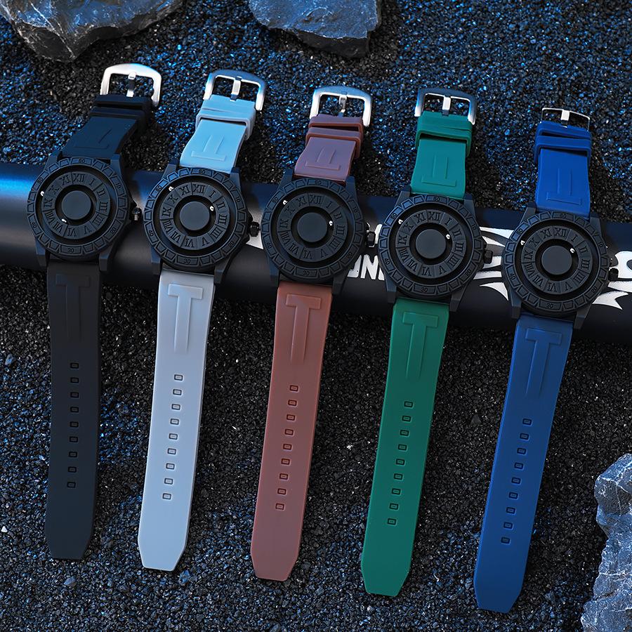 Luxusní pánské business hodinky s magnetickým odpružením, ležérní silikonový řemínek, křemíkové náramkové hodinky, nejlepší dárky, hodiny