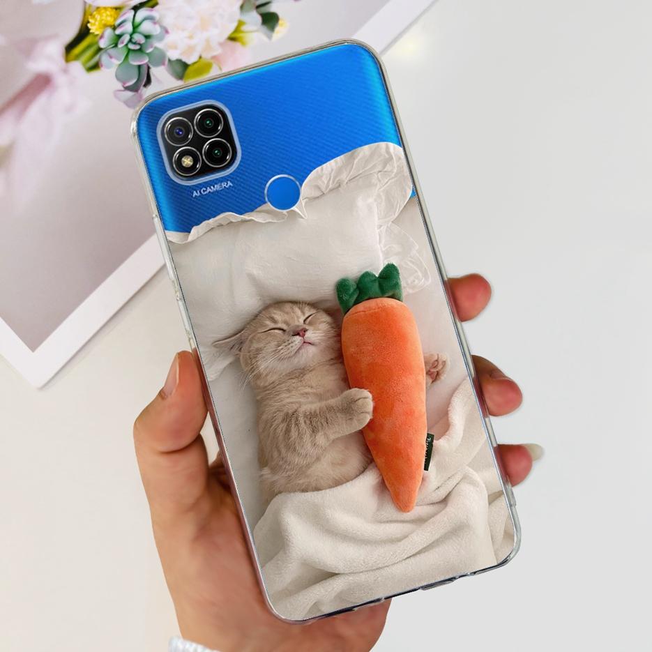 Hülle für Xiaomi Redmi 9C, niedliches Panda-Astronauten-Motiv, weiche Silikon-Handyhülle für Xiaomi Redmi 9C NFC Redmi9C Fundas Capa