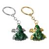 4Pcs Keychain Pendant, Zinc Alloy Frog Shape Key Ring with Chain Design, Key Chain for Keys Backpacks School Bag Accessory