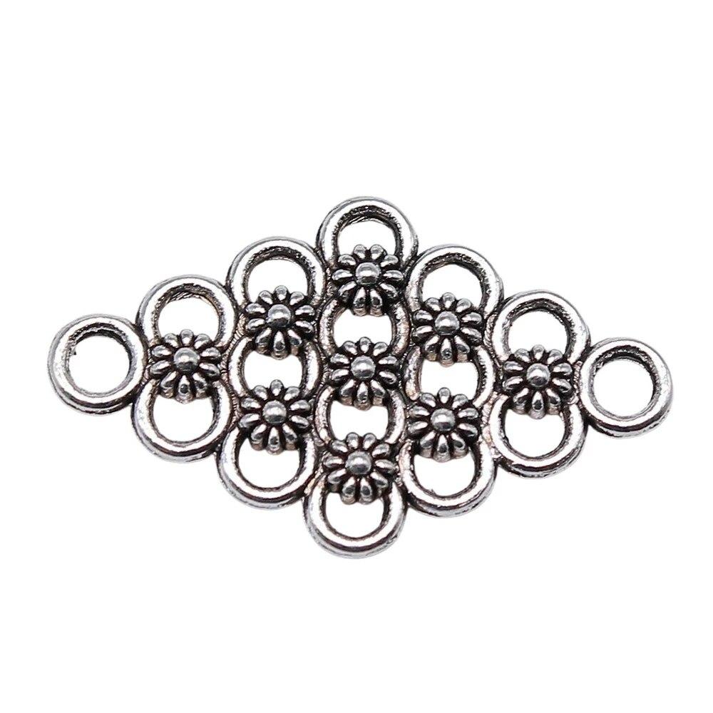 

Компоненты цветочного разъема, сумка, подвесной подарок для изготовления ювелирных изделий A01-5pcs-29x17mm