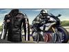 Men's Color Block PU Leather Jacket with Fleece Lining, Motorcycle Racing Style