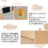 VECELO Folding Low Bedside 60cm x 40cm x 30cm with Cup Slot and No Assembly Ideal for Single Maple Table, Table, (W) (D) (H), Groove, Multifunctional,