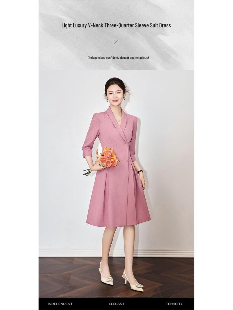 Nanyou Elegancka Formalna Dopasowana Sukienka Garniturowa Damska na Profesjonalne Okazje