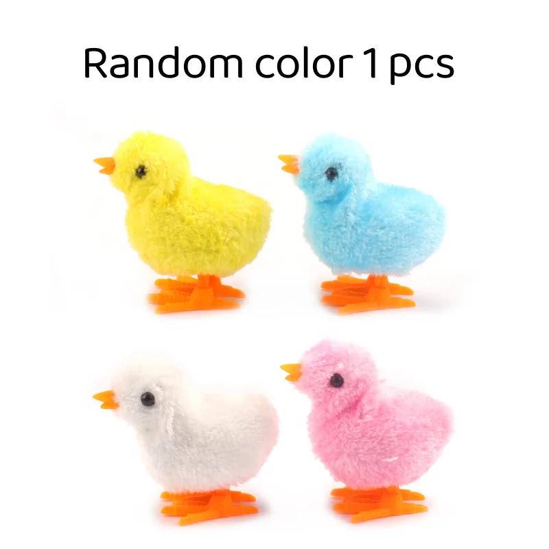 

Interactive Wind Up Jumping Chicken Cat Toy Plush Fuzzy Chick Clockwork Toy for Kittens Dogs