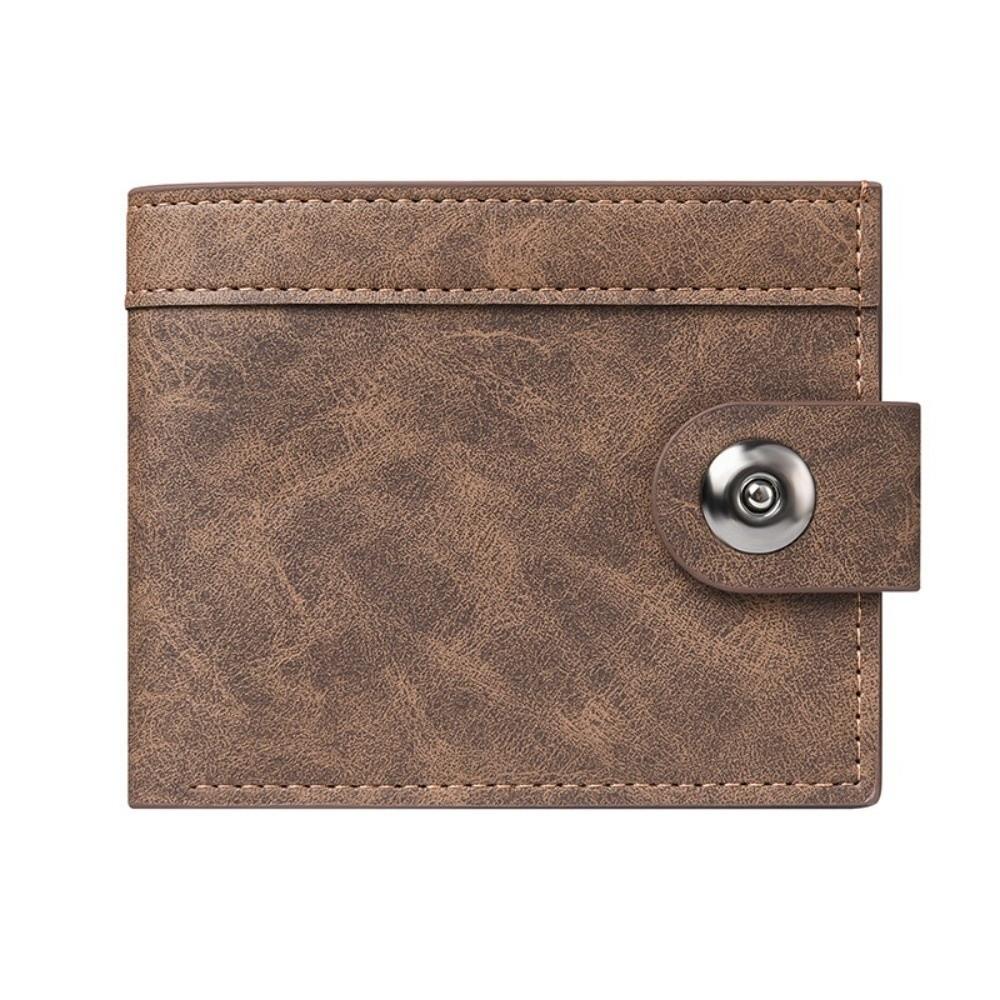 Durable Ultra Thin PU Leather Wallet Portable Lightweight Short Wallet Credit Card Holder Men