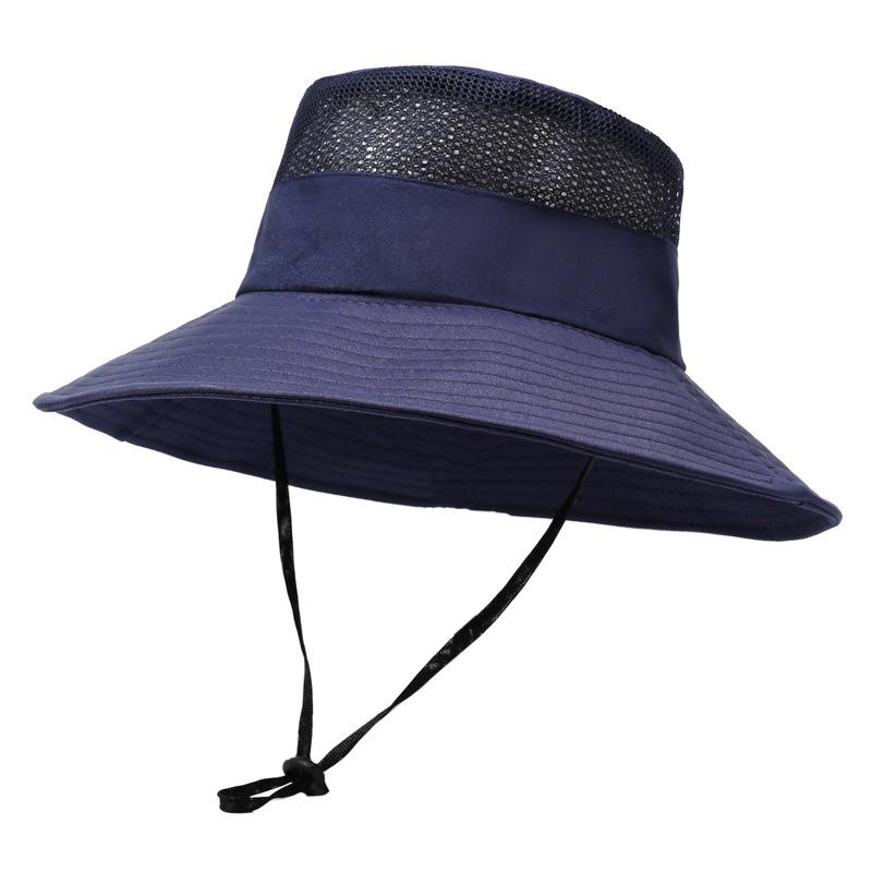 Bucket hat summer sun protection sun hat men's outdoor mountaineering fishing hat face protection neck integrated hat big brim sun hat